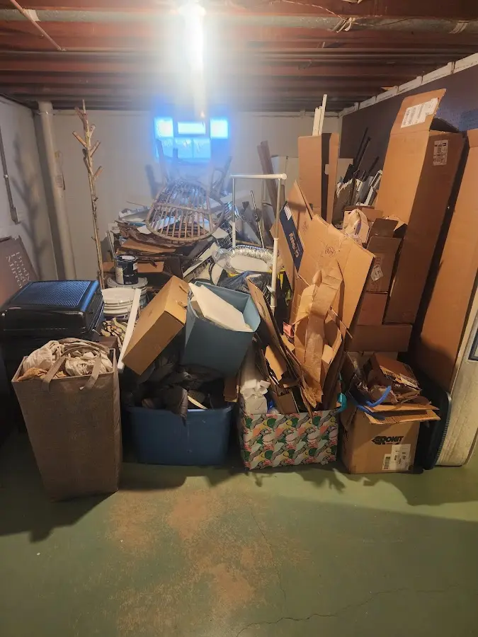 Roll-off dumpster container at job site for 20 Yard Dumpster Rental in Lake St. Louis